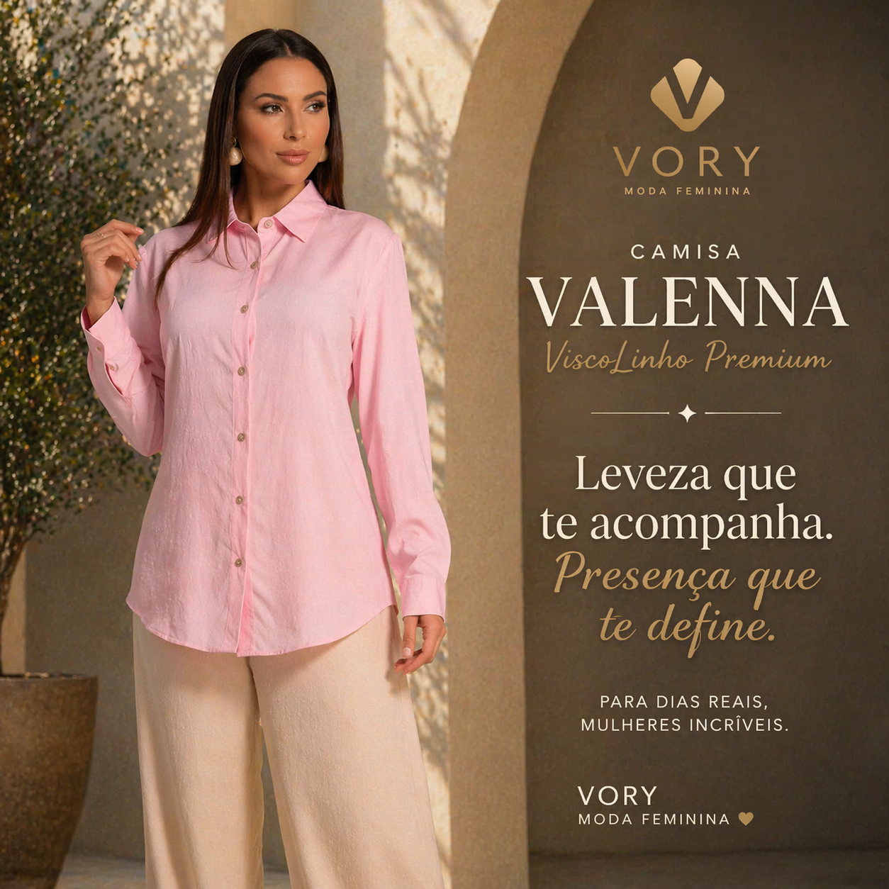 Camisa Valenna — ViscoLinho Premium