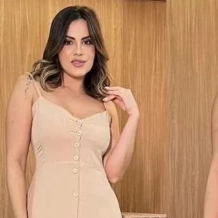 Vestido Feminino Longo Com Botões A Frente Com Babado e Bojo Elástico Costas Viscolinho Moda 2026