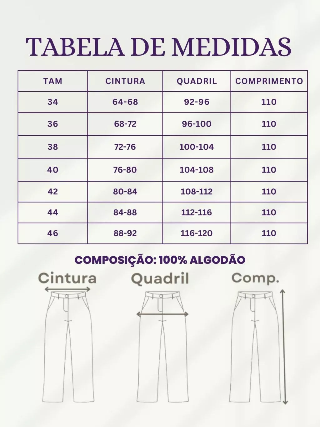 Calça Jeans Feminina Wide Leg Cintura Alta Pantalona Tecido Encorpado 100% Algodão Marmorizada