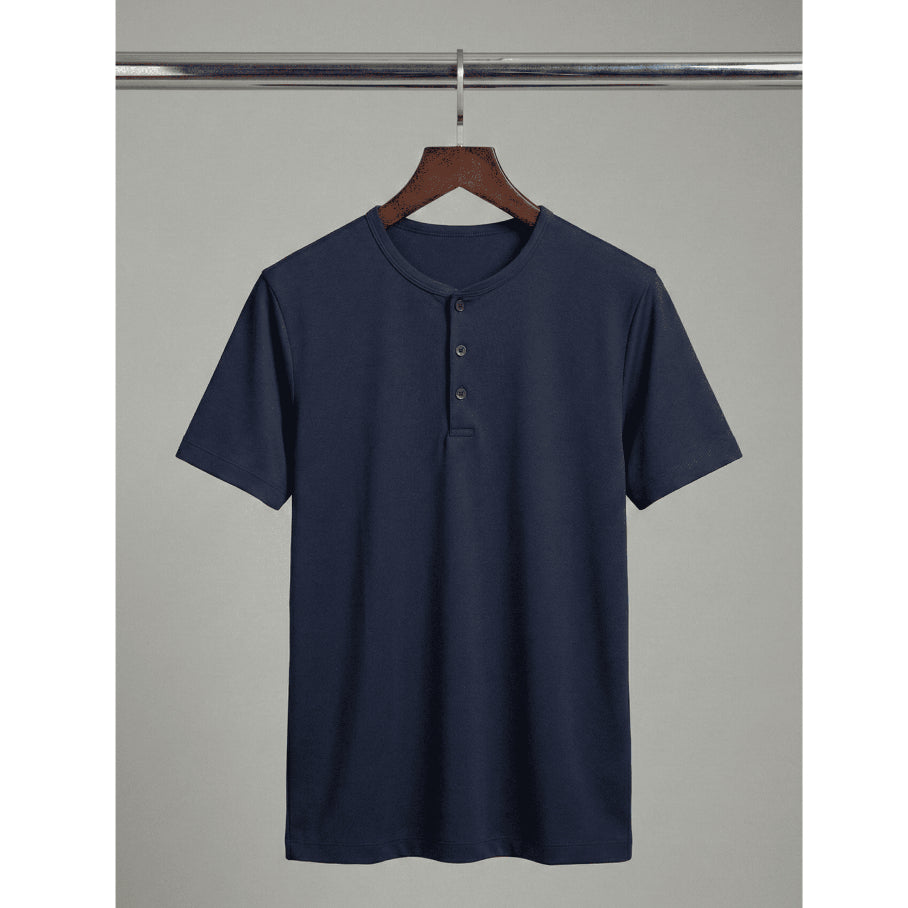 Camisa Henley Aura — Algodão Premium