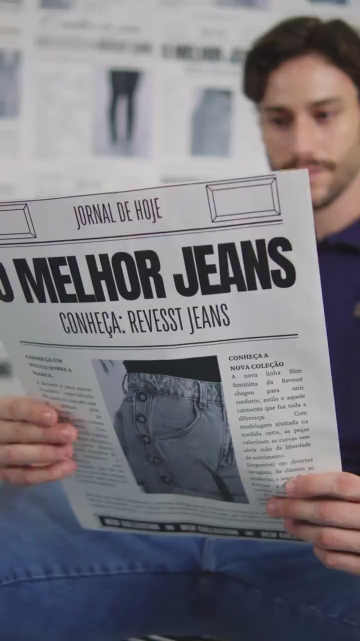 Calça Skinny Masculina Jeans Com Lycra, Tradicional Com Detalhe No Bolso Traseiro, Revesst Jeans