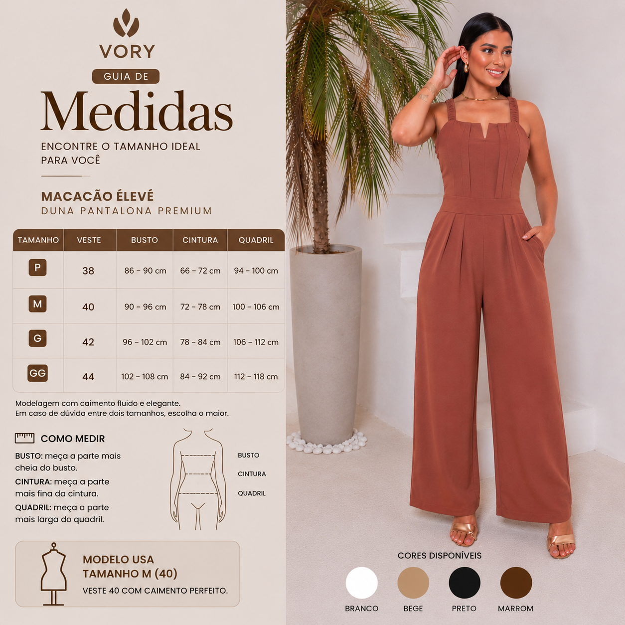 Macacão Élevé — Duna Pantalona Premium