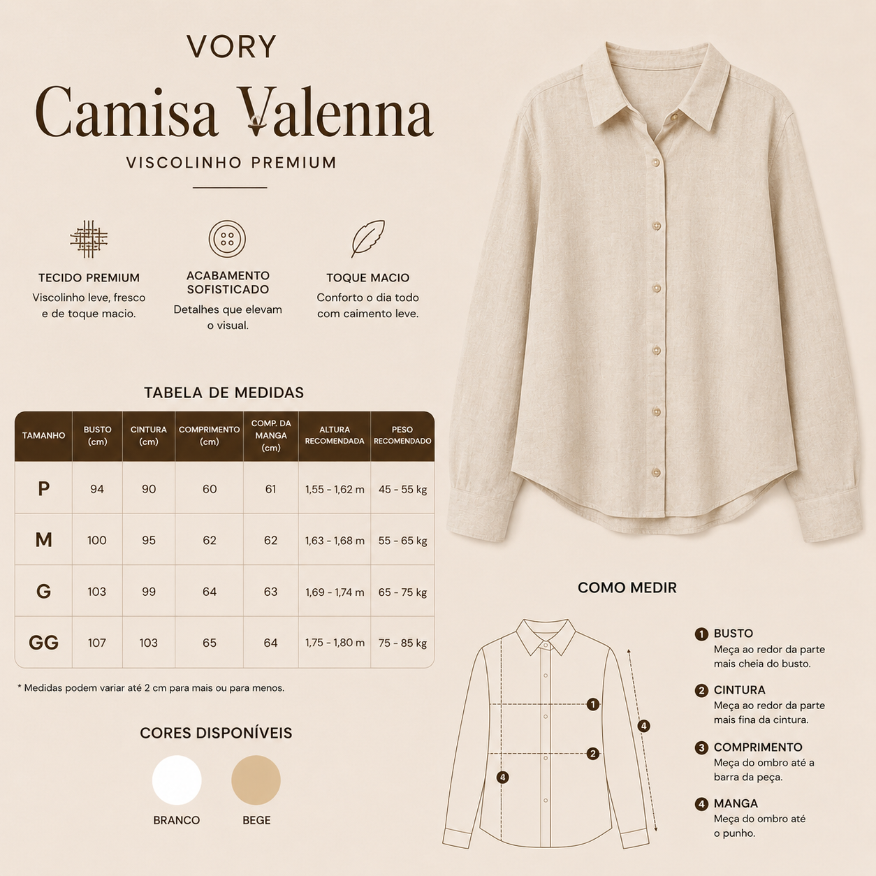 Camisa Valenna — ViscoLinho Premium