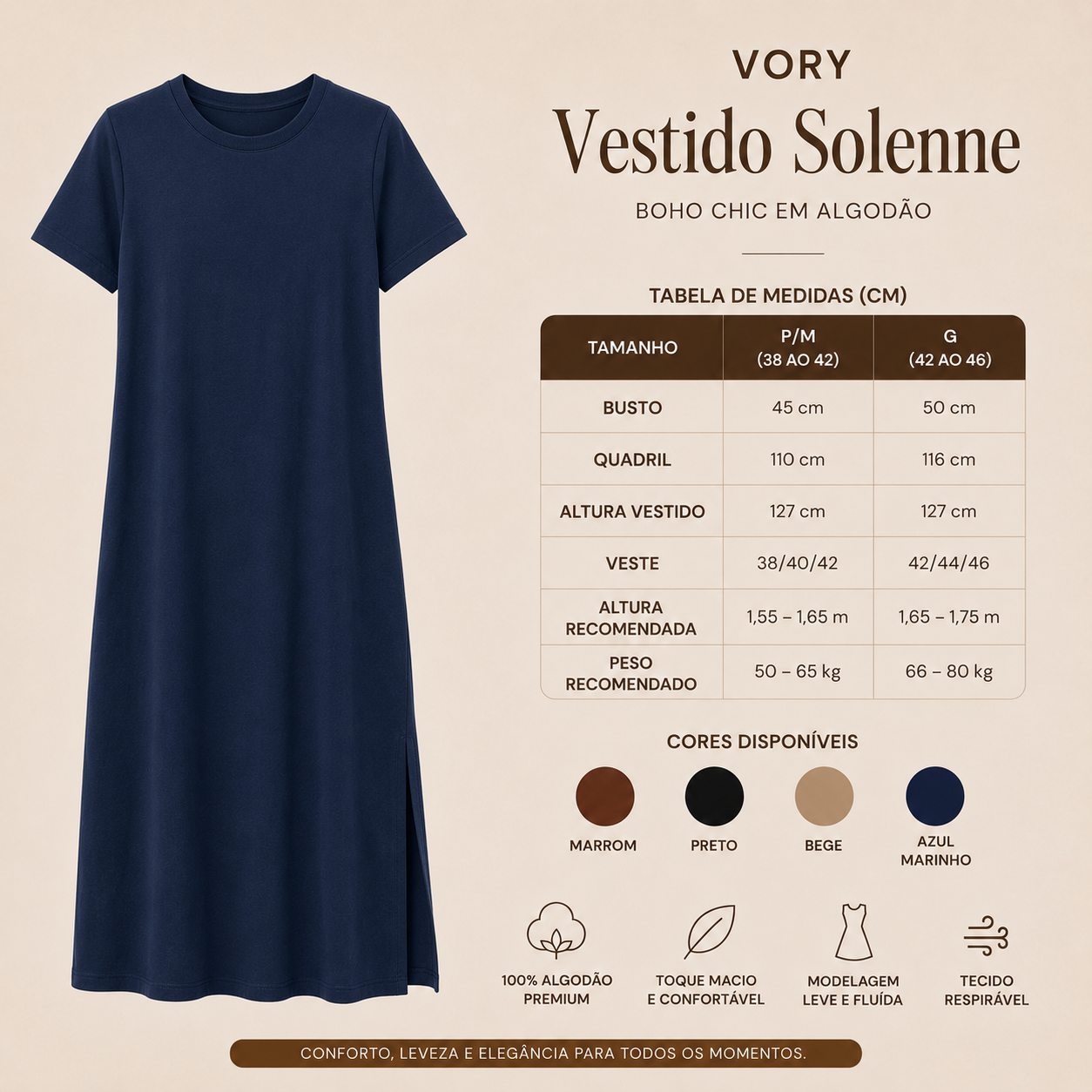 Vestido Solenne — Boho Chic em Algodão