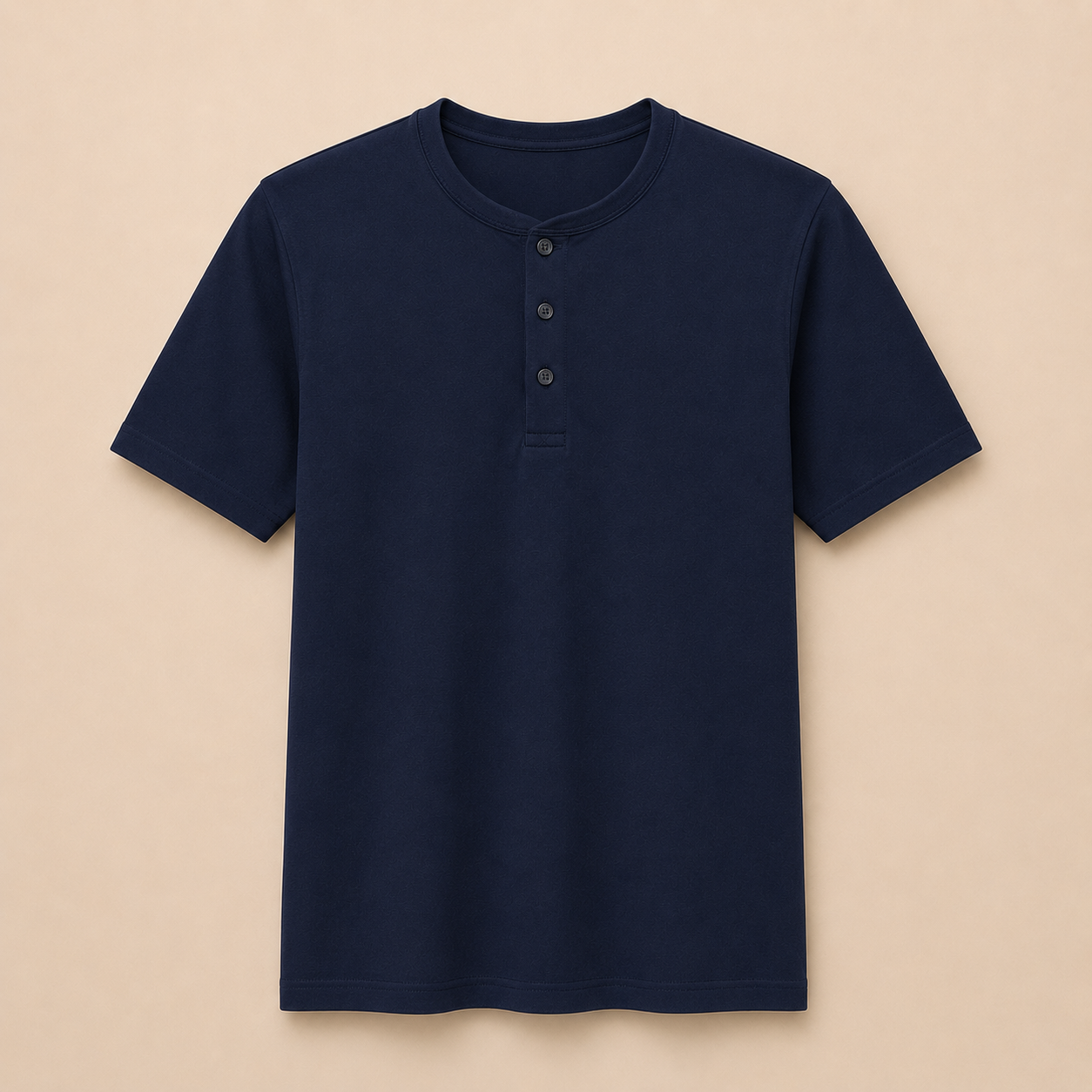 Camisa Henley Aura — Algodão Premium