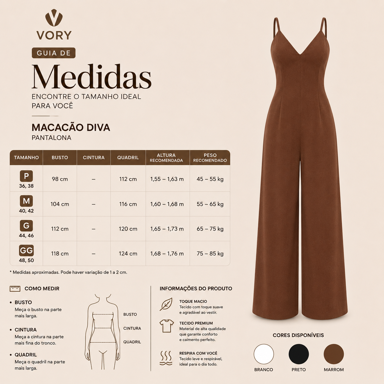 Macacão Diva — Pantalona