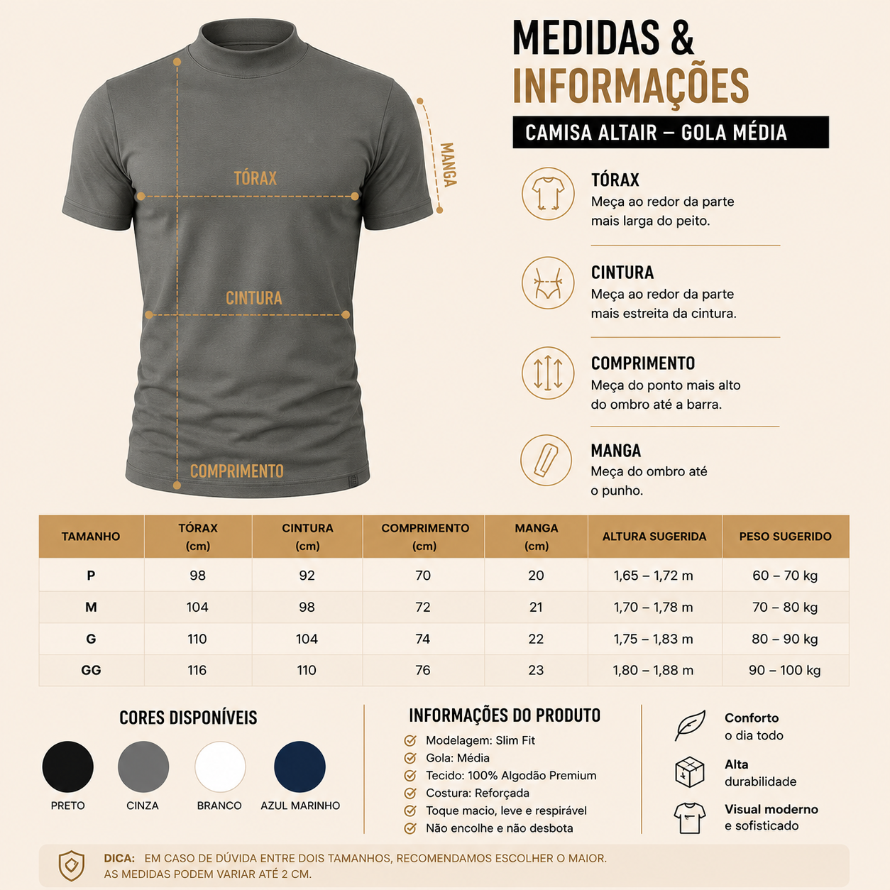Camisa Altair — Gola Média