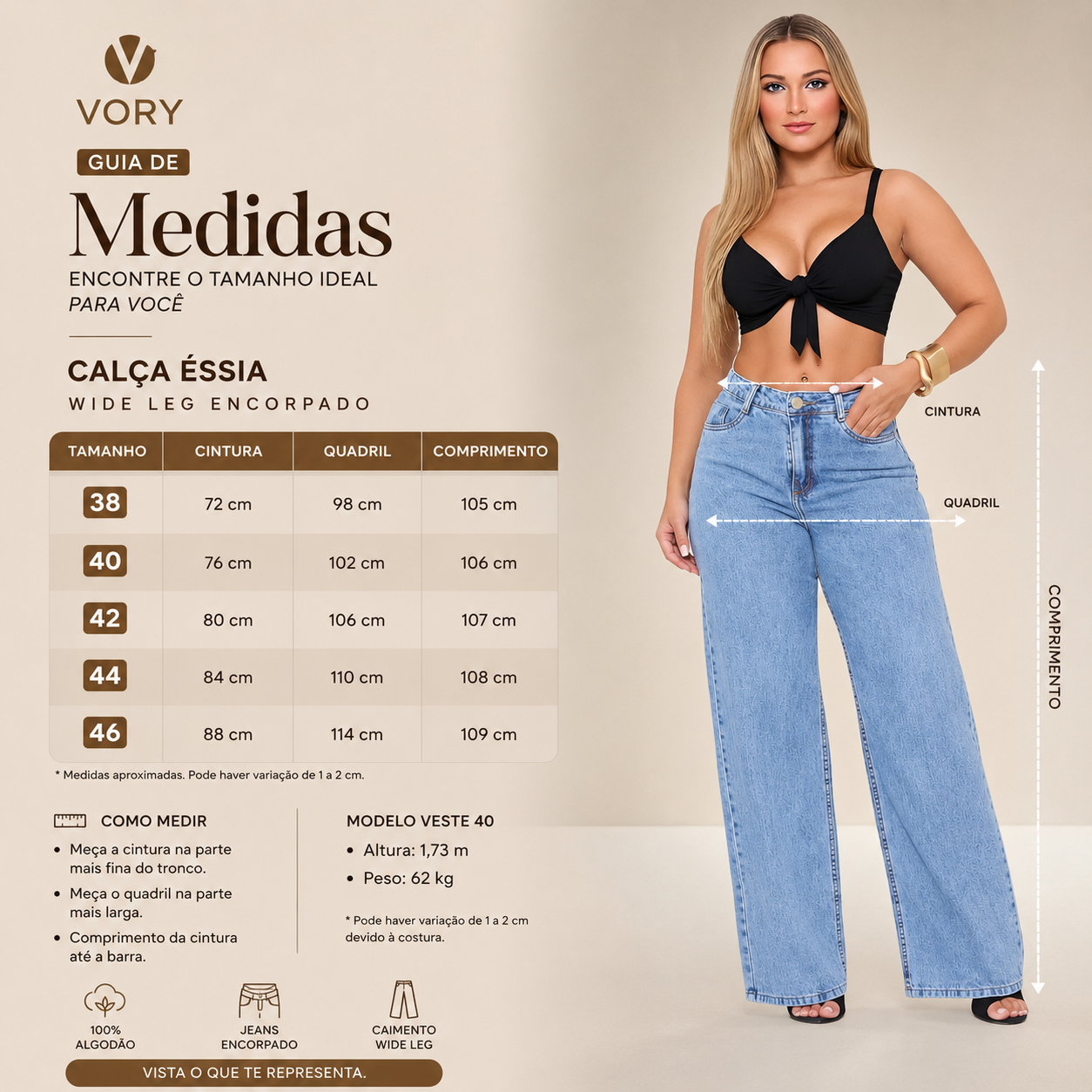 Calça Éssia — Wide Leg Encorpado