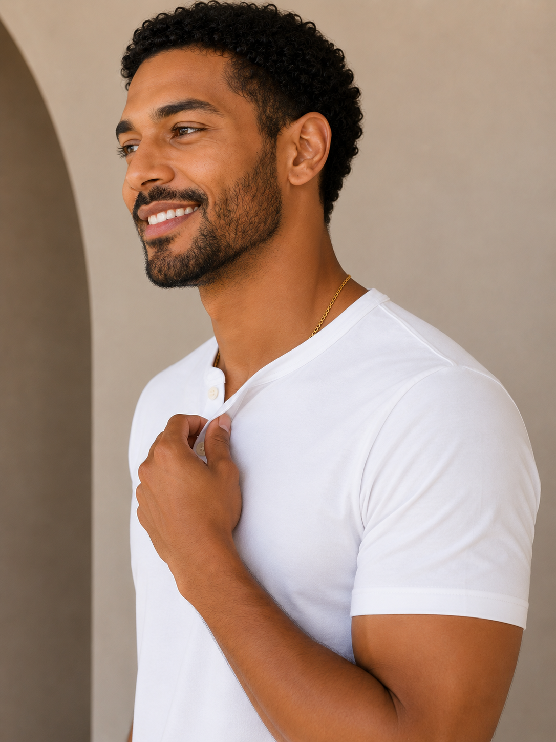 Camisa Henley Aura — Algodão Premium
