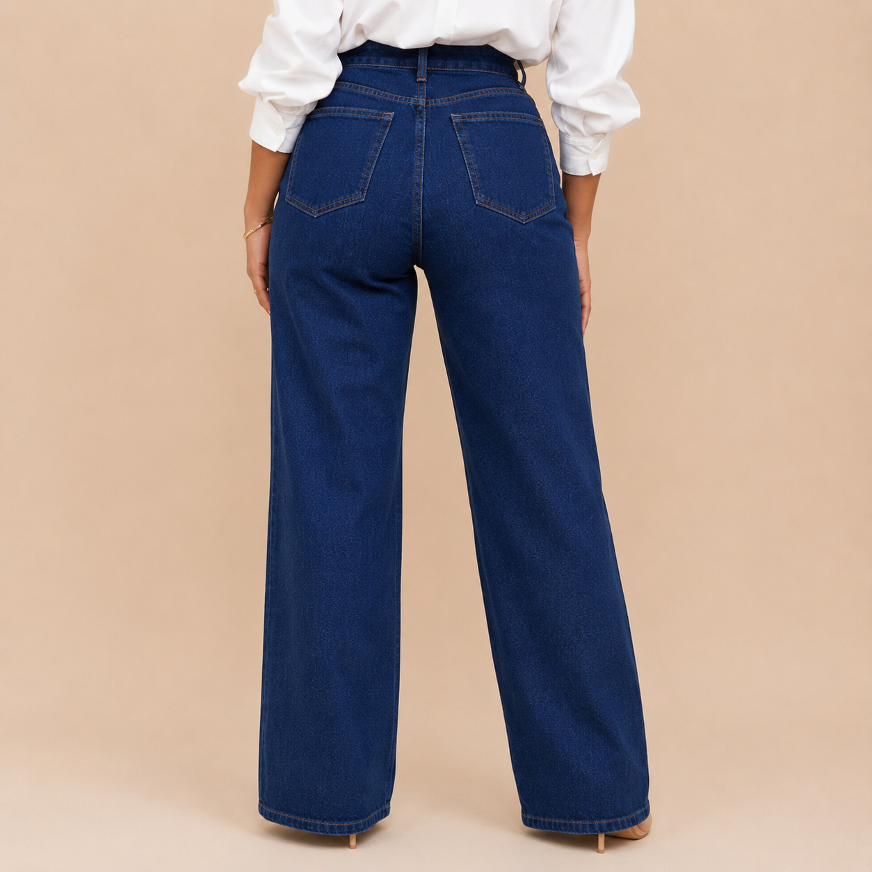 Calça Aurora — Wide Leg Marmorizada Premium