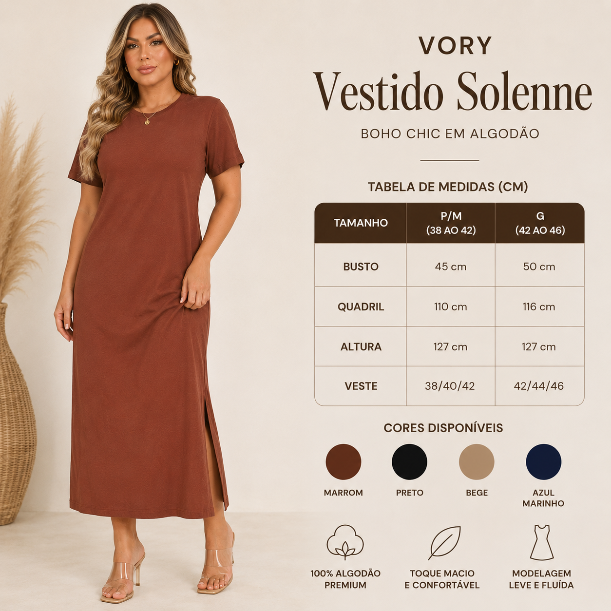 Vestido Solenne — Boho Chic em Algodão